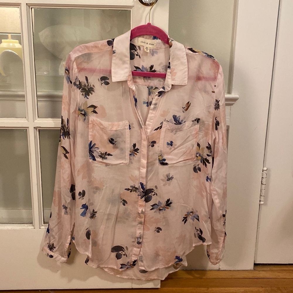 Cloth & Stone floral button down - nearly new
